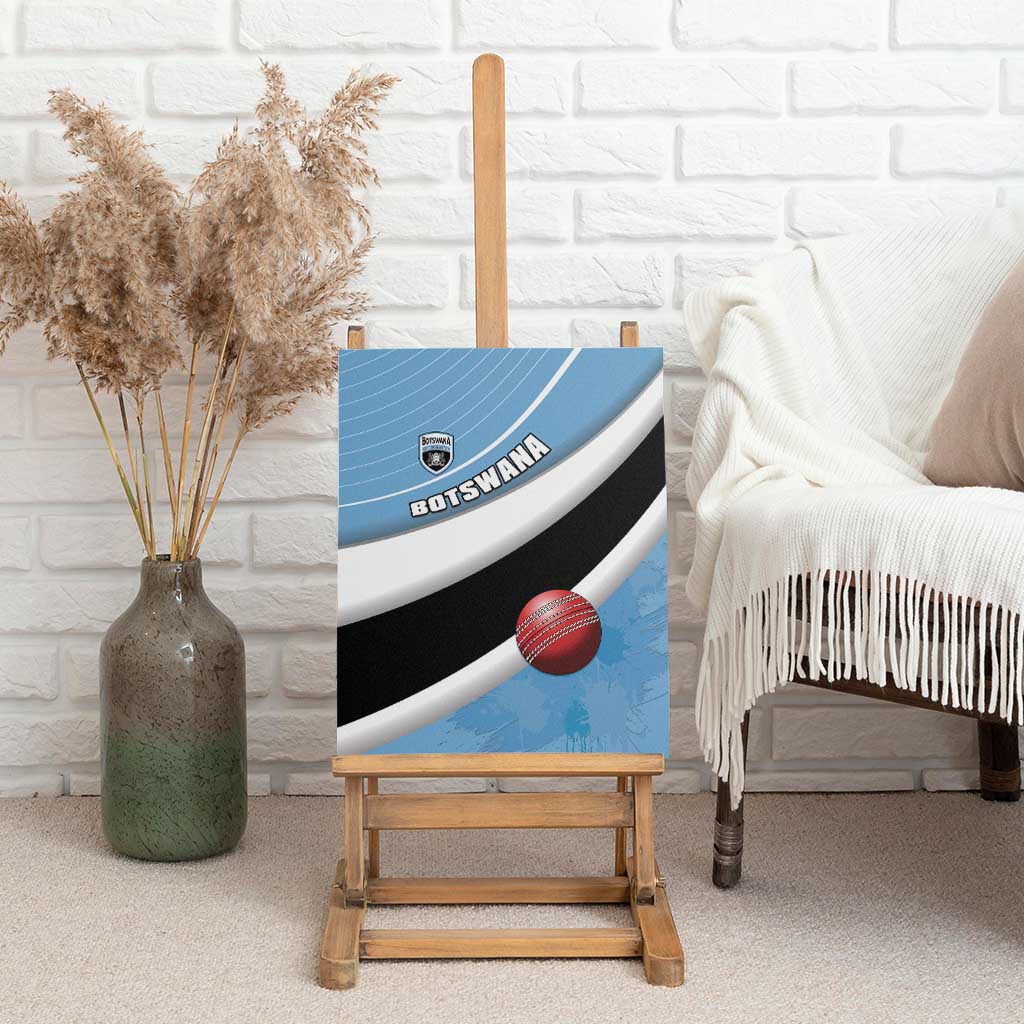 Botswana Cricket Canvas Wall Art Go Champions Baggy Blues - African Pride