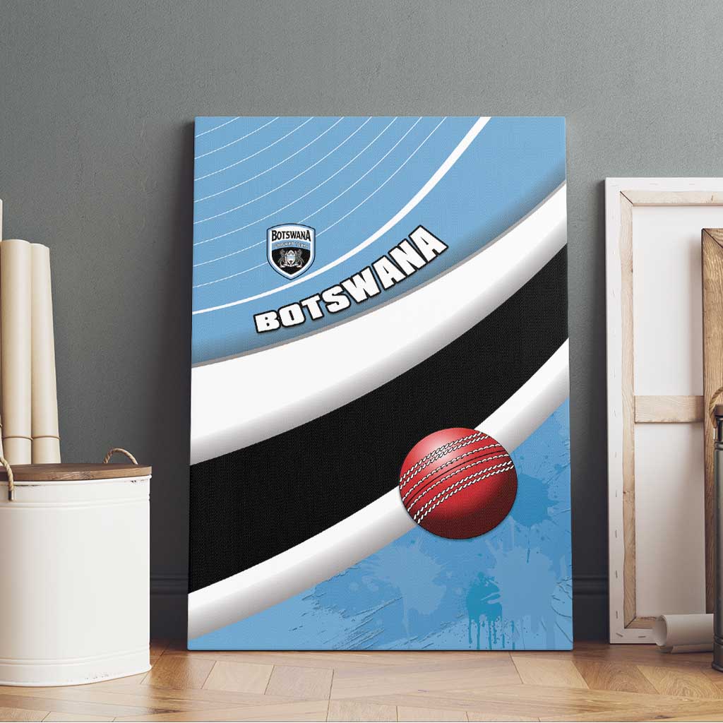 Botswana Cricket Canvas Wall Art Go Champions Baggy Blues - African Pride