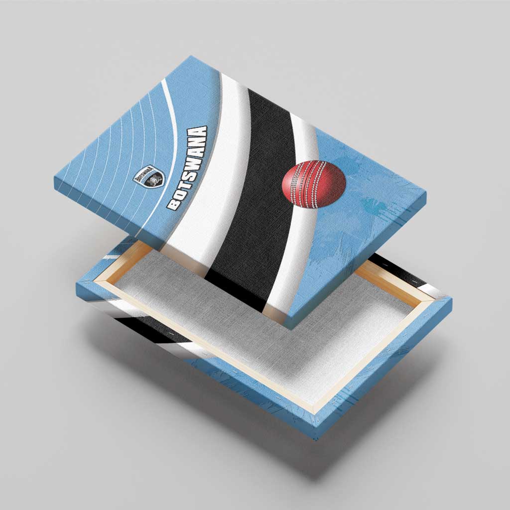 Botswana Cricket Canvas Wall Art Go Champions Baggy Blues - African Pride