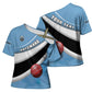 Custom Botswana Cricket Cross Shoulder Shirt Go Baggy Blues