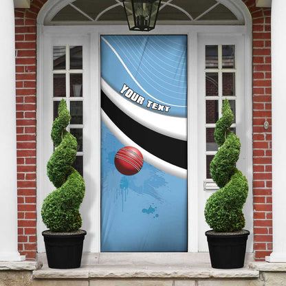 Custom Botswana Cricket Door Cover Go Baggy Blues
