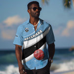 Custom Botswana Cricket Hawaiian Shirt Go Champions Baggy Blues - African Pride