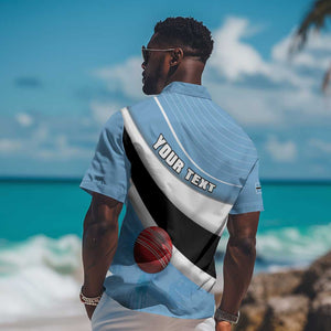 Custom Botswana Cricket Hawaiian Shirt Go Champions Baggy Blues - African Pride