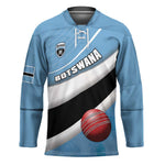 Custom Botswana Cricket Hockey Jersey Go Baggy Blues