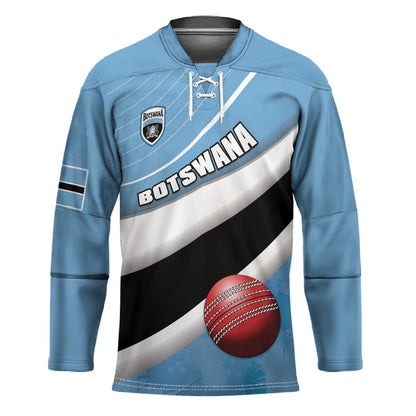 Custom Botswana Cricket Hockey Jersey Go Baggy Blues