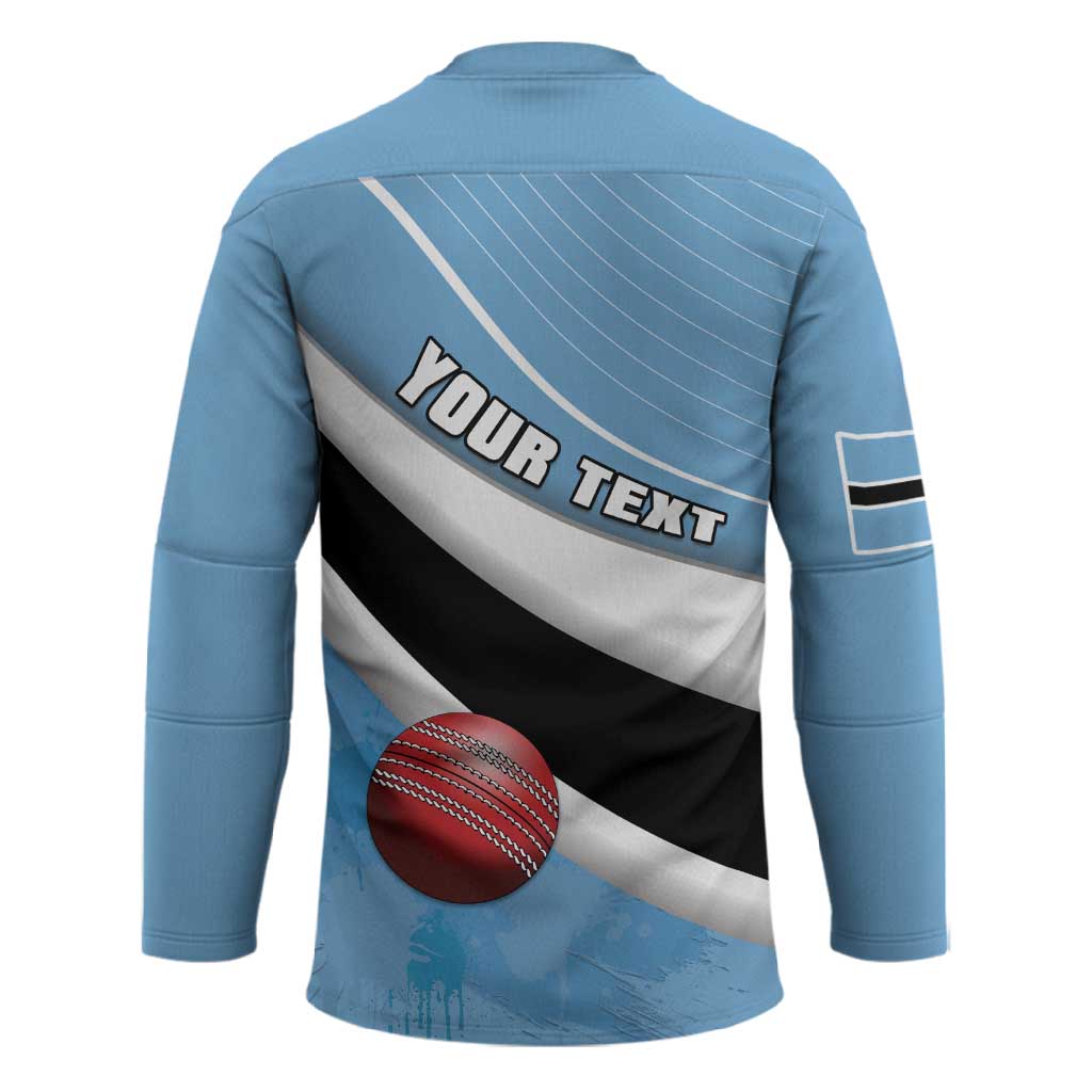 Custom Botswana Cricket Hockey Jersey Go Baggy Blues