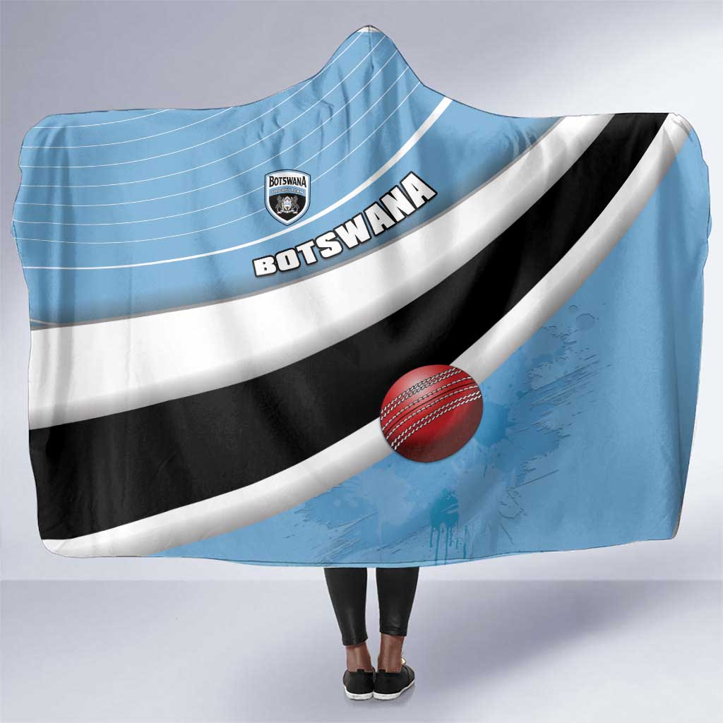 Botswana Cricket Hooded Blanket Go Champions Baggy Blues - African Pride