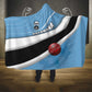 Botswana Cricket Hooded Blanket Go Champions Baggy Blues - African Pride