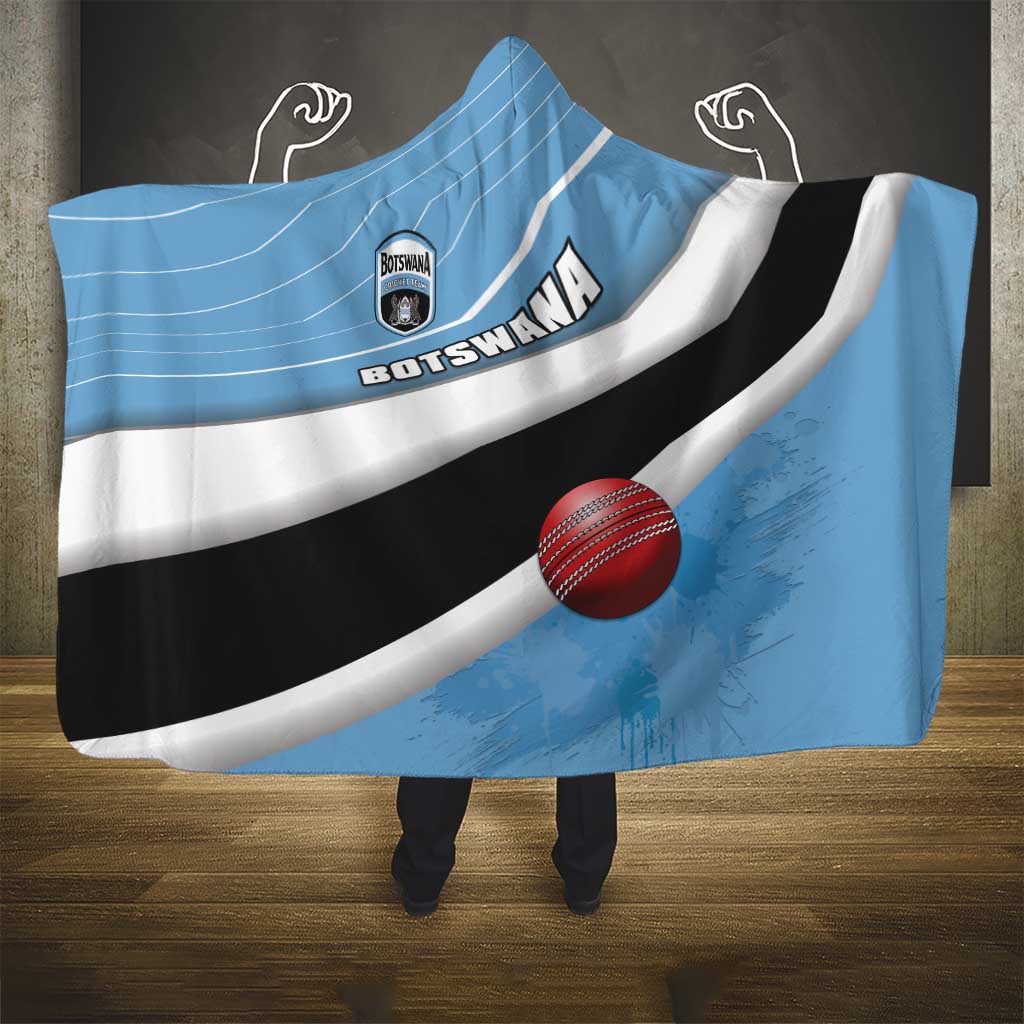 Botswana Cricket Hooded Blanket Go Champions Baggy Blues - African Pride