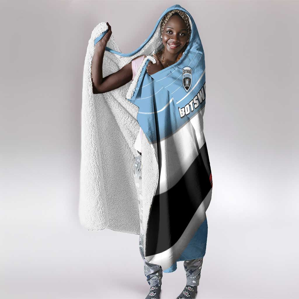 Botswana Cricket Hooded Blanket Go Champions Baggy Blues - African Pride