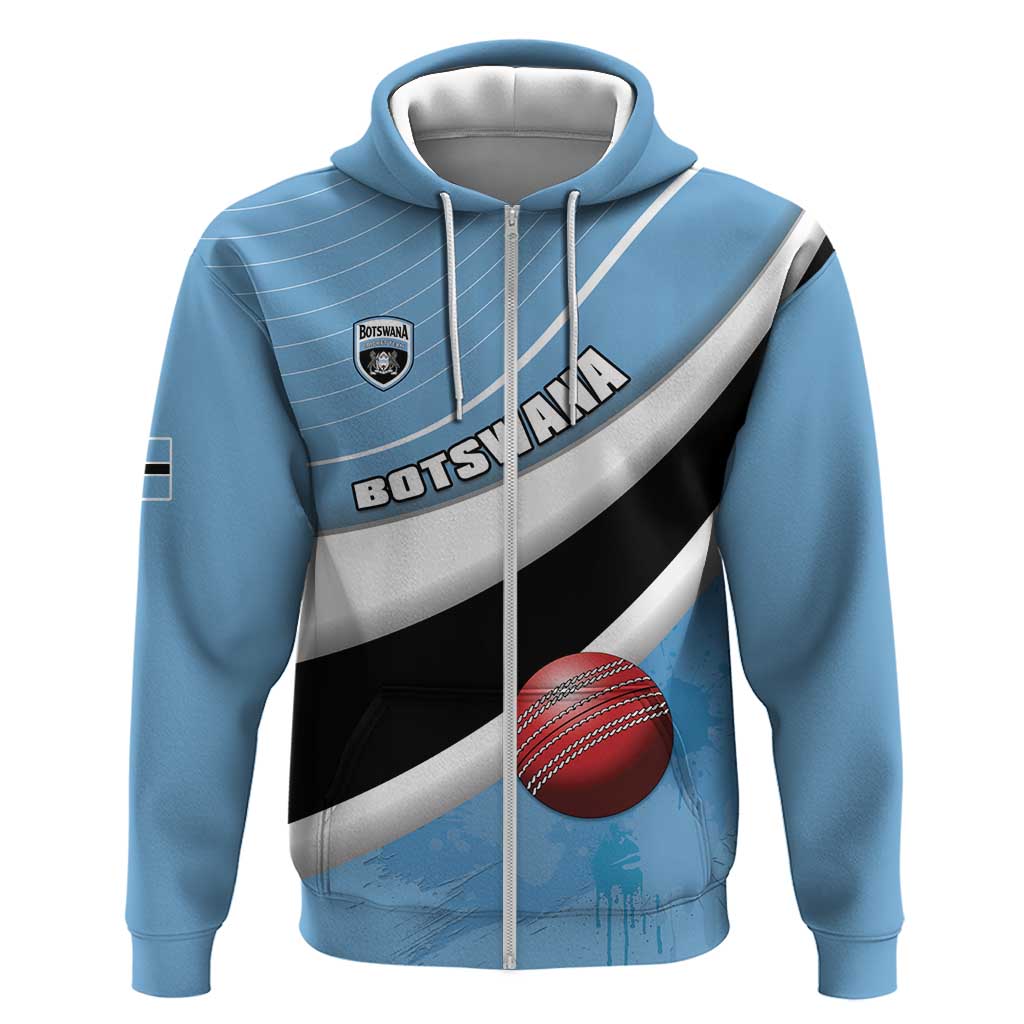 Custom Botswana Cricket Hoodie Go Champions Baggy Blues - African Pride