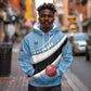 Custom Botswana Cricket Hoodie Go Champions Baggy Blues - African Pride