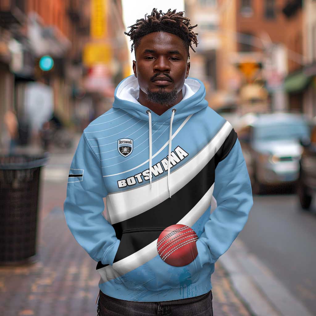 Custom Botswana Cricket Hoodie Go Champions Baggy Blues - African Pride