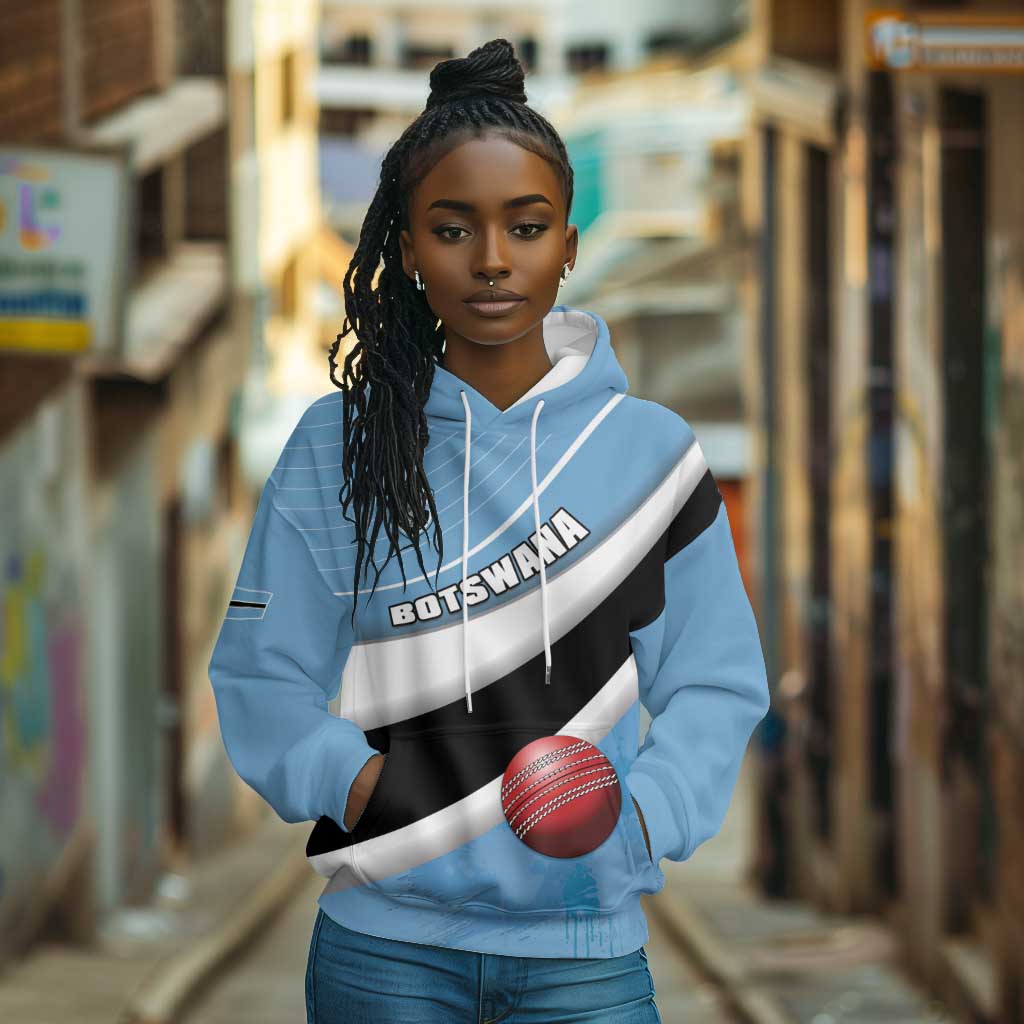 Custom Botswana Cricket Hoodie Go Champions Baggy Blues - African Pride