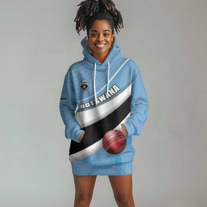 Custom Botswana Cricket Hoodie Dress Go Champions Baggy Blues - African Pride