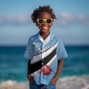Custom Botswana Cricket Kid Hawaiian Shirt Go Champions Baggy Blues - African Pride