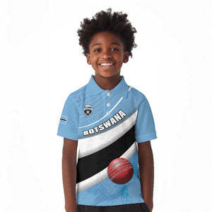Custom Botswana Cricket Kid Polo Shirt Go Champions Baggy Blues - African Pride