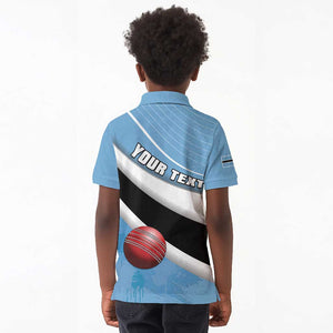 Custom Botswana Cricket Kid Polo Shirt Go Champions Baggy Blues - African Pride