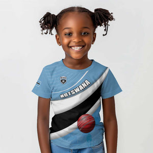 Custom Botswana Cricket Kid T shirt Go Champions Baggy Blues - African Pride