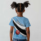 Custom Botswana Cricket Kid T shirt Go Champions Baggy Blues - African Pride