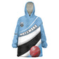 Custom Botswana Cricket Kid Wearable Blanket Hoodie Go Champions Baggy Blues - African Pride