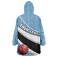 Custom Botswana Cricket Kid Wearable Blanket Hoodie Go Champions Baggy Blues - African Pride