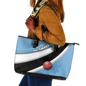 Botswana Cricket Leather Tote Bag Go Champions Baggy Blues - African Pride