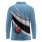 Custom Botswana Cricket Long Sleeve Polo Shirt Go Champions Baggy Blues - African Pride