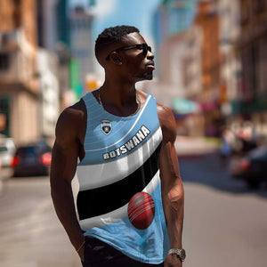 Custom Botswana Cricket Men Tank Top Go Champions Baggy Blues - African Pride