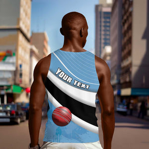 Custom Botswana Cricket Men Tank Top Go Champions Baggy Blues - African Pride