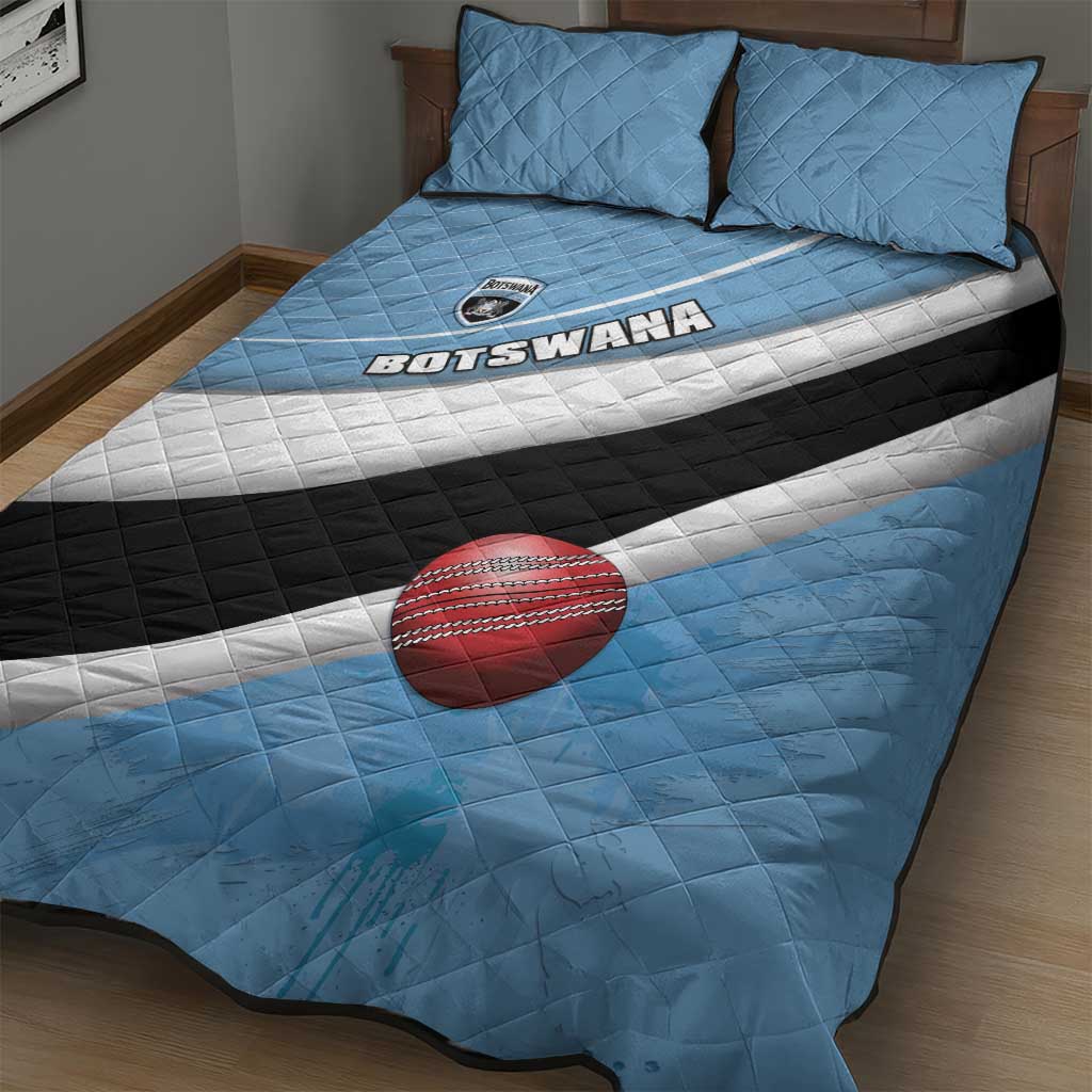 Botswana Cricket Quilt Bed Set Go Champions Baggy Blues - African Pride