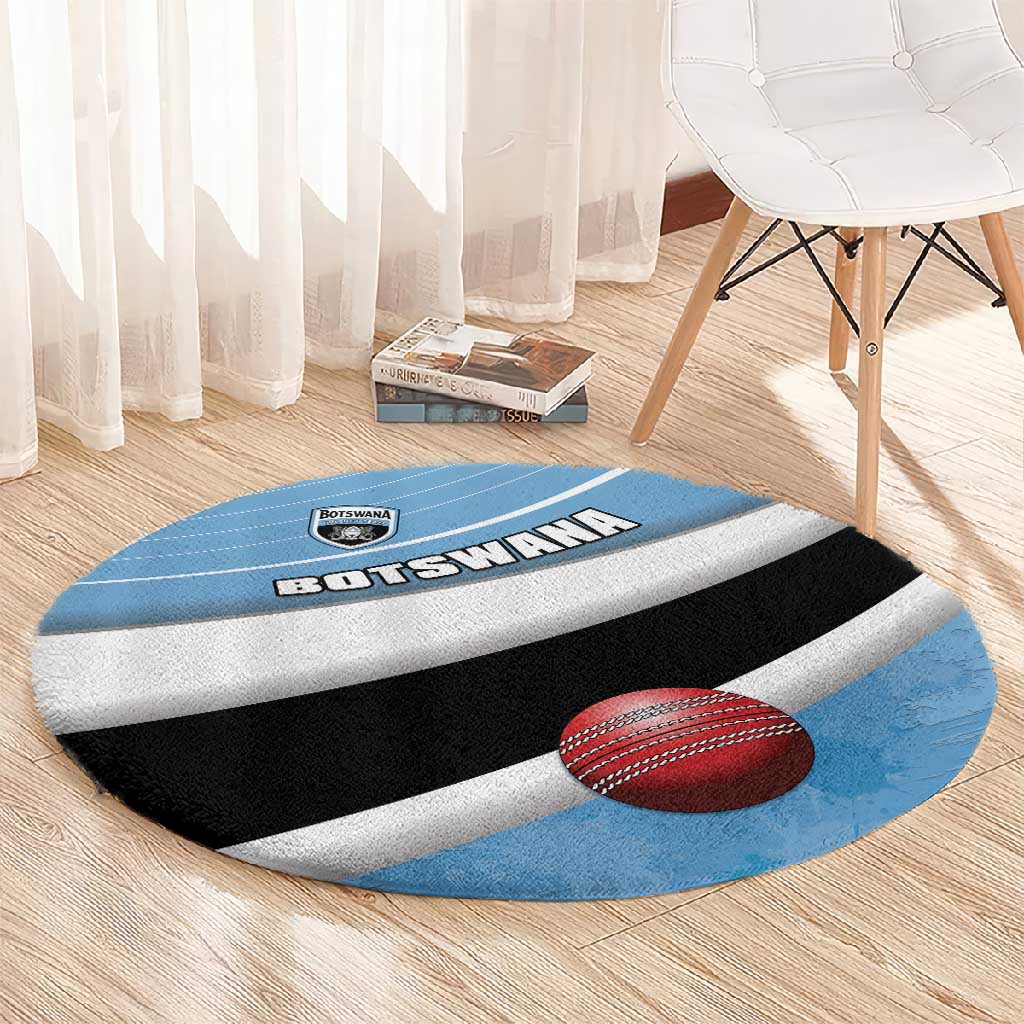 Botswana Cricket Round Carpet Go Champions Baggy Blues - African Pride