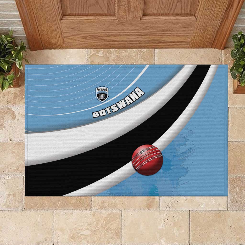 Botswana Cricket Rubber Doormat Go Champions Baggy Blues - African Pride