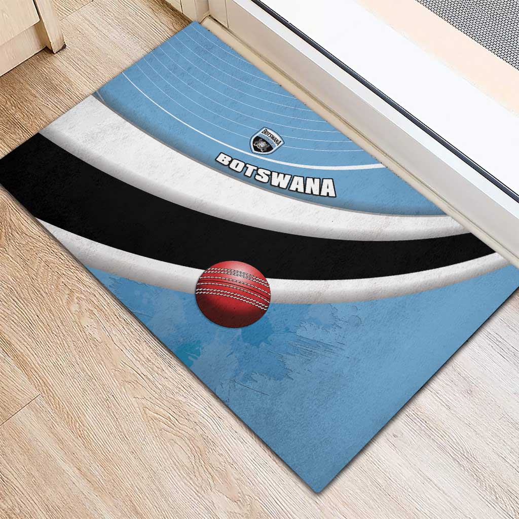 Botswana Cricket Rubber Doormat Go Champions Baggy Blues - African Pride