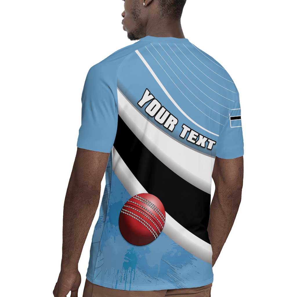 Custom Botswana Cricket Rugby Jersey Go Champions Baggy Blues - African Pride