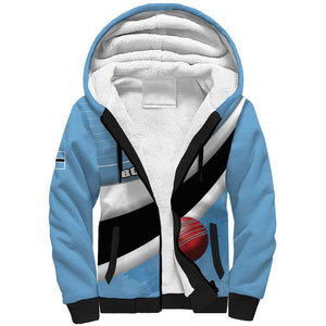 Custom Botswana Cricket Sherpa Hoodie Go Champions Baggy Blues - African Pride
