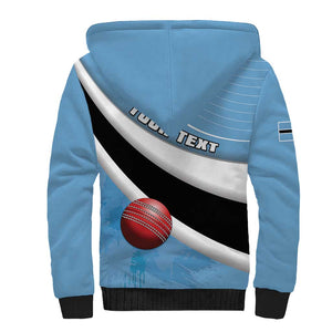Custom Botswana Cricket Sherpa Hoodie Go Champions Baggy Blues - African Pride