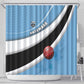 Botswana Cricket Shower Curtain Go Champions Baggy Blues - African Pride