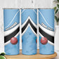 Custom Botswana Cricket Skinny Tumbler Go Champions Baggy Blues - African Pride