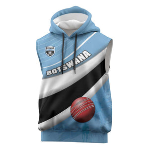 Custom Botswana Cricket Sleeveless Hoodie Go Champions Baggy Blues - African Pride