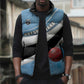 Custom Botswana Cricket Sleeveless Puffer Jacket Go Baggy Blues