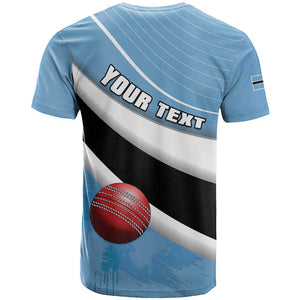 Custom Botswana Cricket T shirt Go Champions Baggy Blues - African Pride