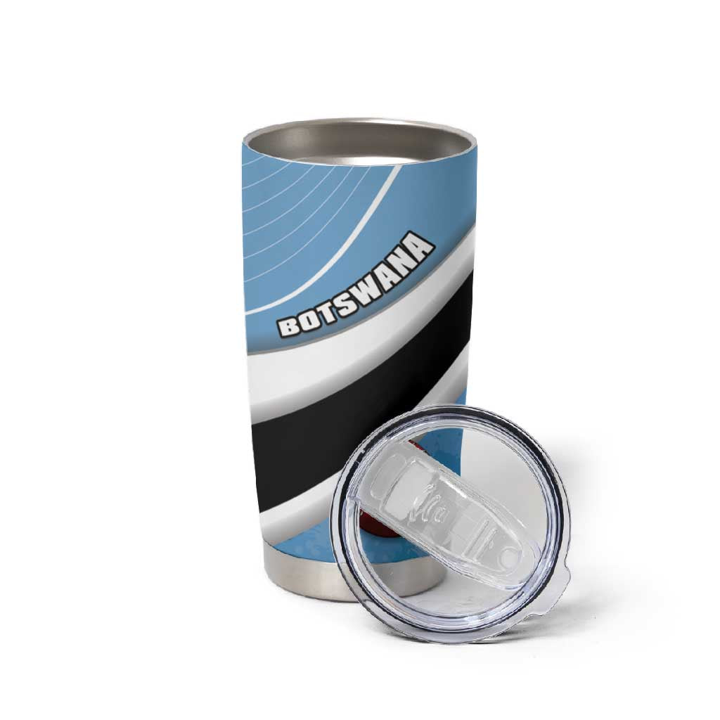 Custom Botswana Cricket Tumbler Cup Go Champions Baggy Blues - African Pride