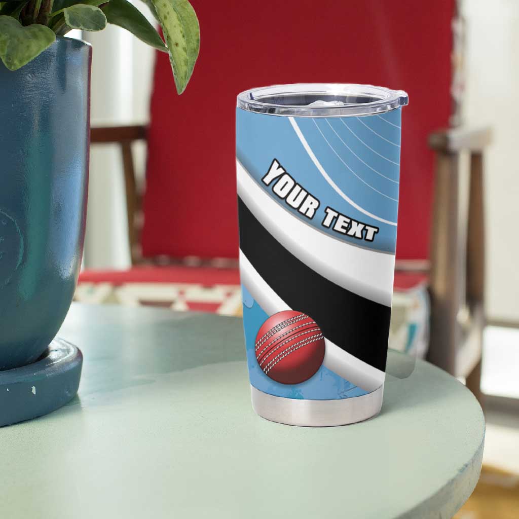 Custom Botswana Cricket Tumbler Cup Go Champions Baggy Blues - African Pride