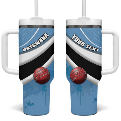 Custom Botswana Cricket Tumbler With Handle Go Champions Baggy Blues - African Pride