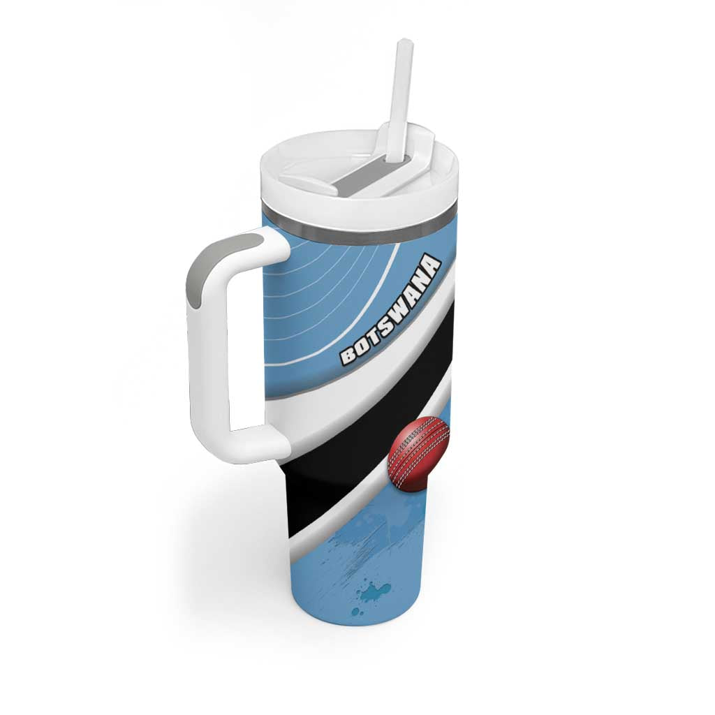 Custom Botswana Cricket Tumbler With Handle Go Champions Baggy Blues - African Pride