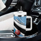 Custom Botswana Cricket Tumbler With Handle Go Champions Baggy Blues - African Pride