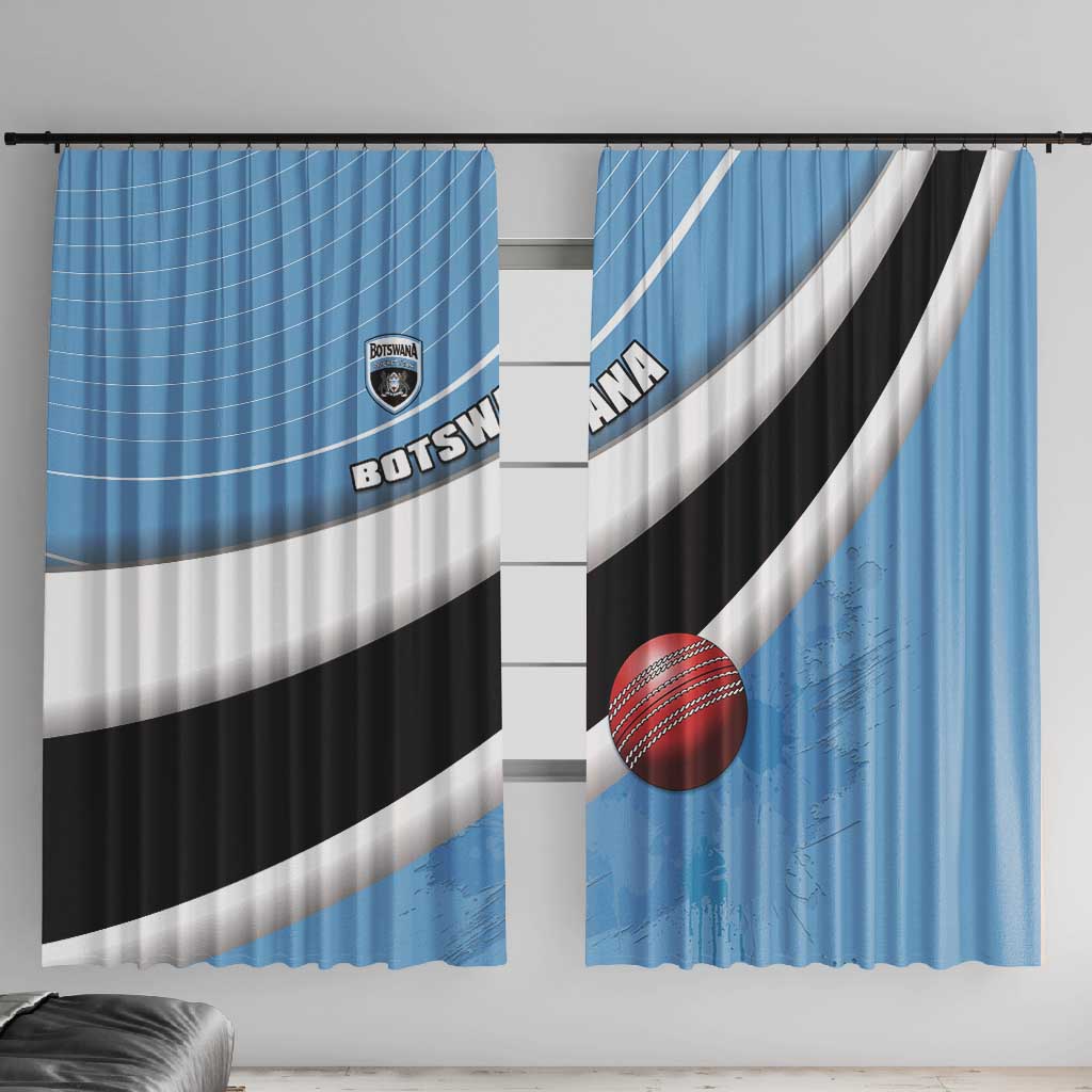 Botswana Cricket Window Curtain Go Champions Baggy Blues - African Pride