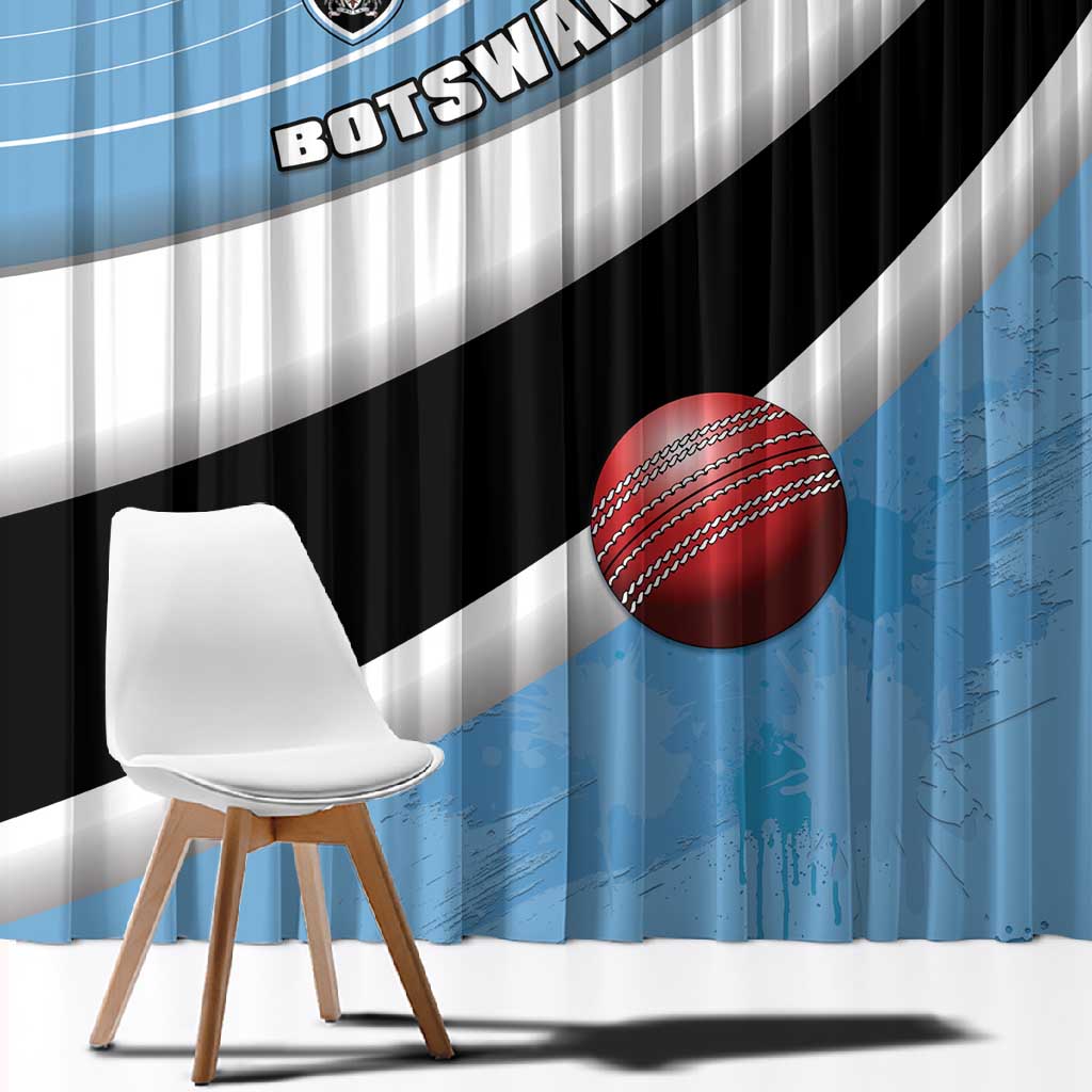 Botswana Cricket Window Curtain Go Champions Baggy Blues - African Pride