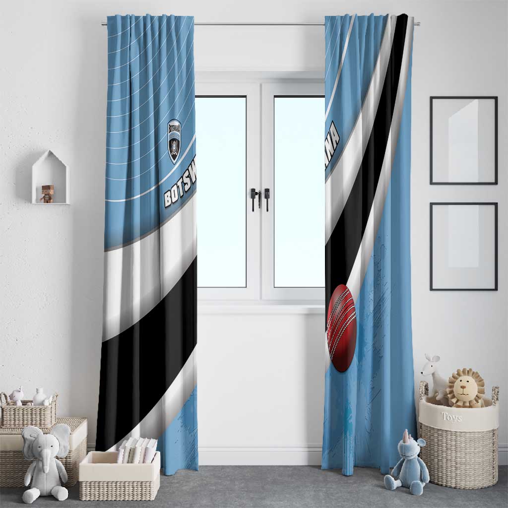 Botswana Cricket Window Curtain Go Champions Baggy Blues - African Pride